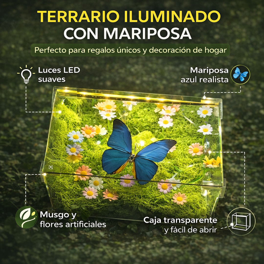 Caja Jardín De Mariposa
